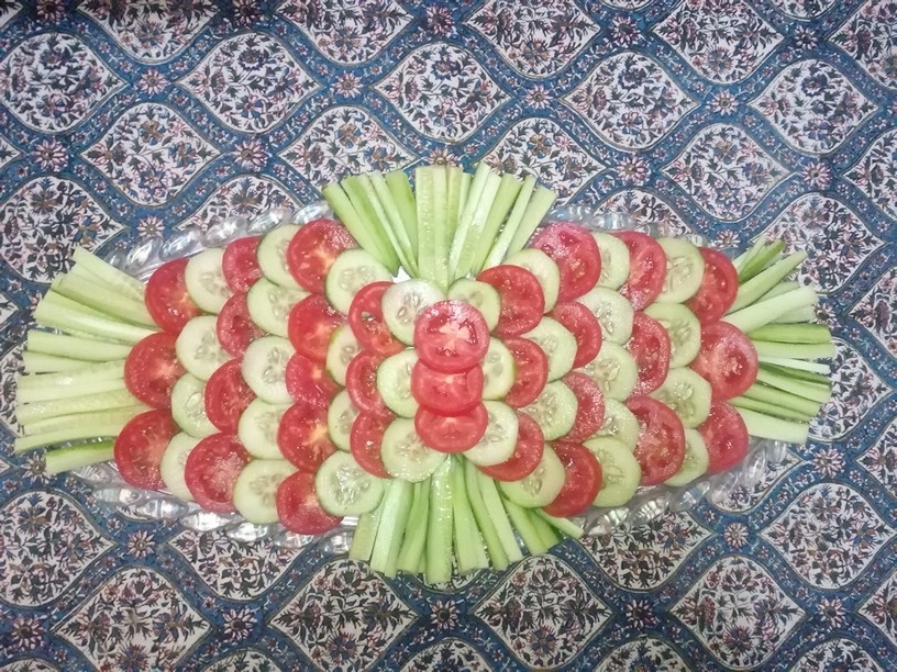 عکس تزیین خیار و گوجه
