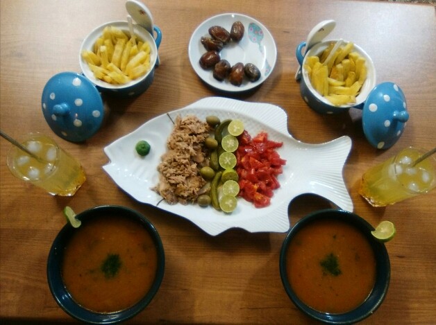 عکس سوپ جو و خوراک تن ماهی