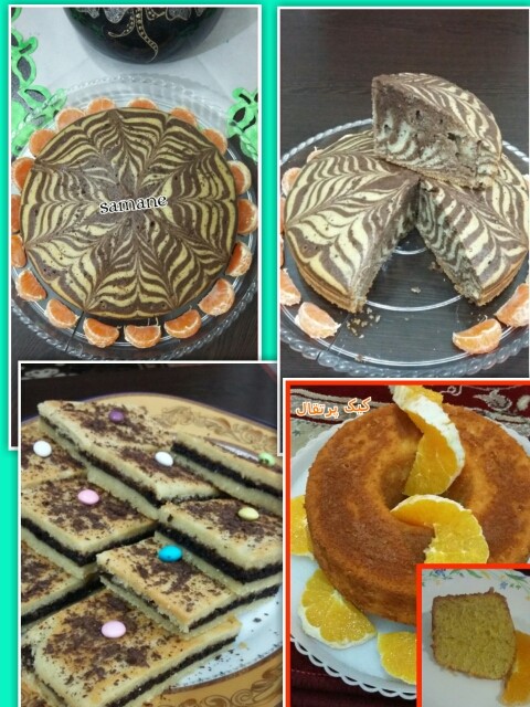 عکس کیک زبرا. تیتاپ و کیک پرتقالی