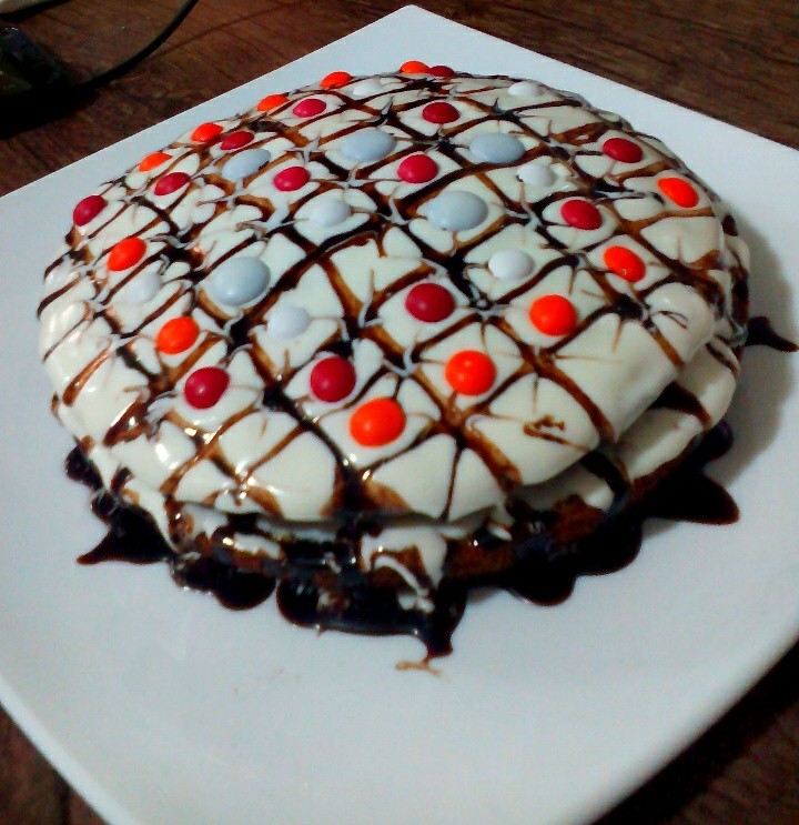 کیک کاکائویی با بادام