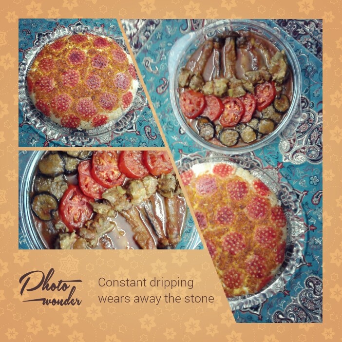 عکس پلو و خورشت بادمجان