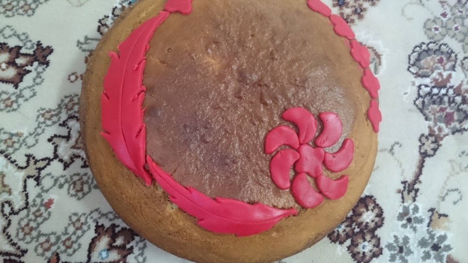 کیک زبرا با تزیین خمیر فوندانت
