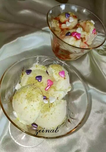 عکس بستنی سنتی زعفرانی