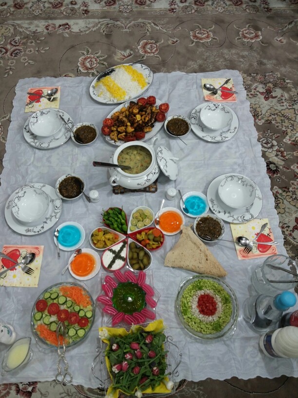 سوپ شیر.قلیه ماهی.جوجه.