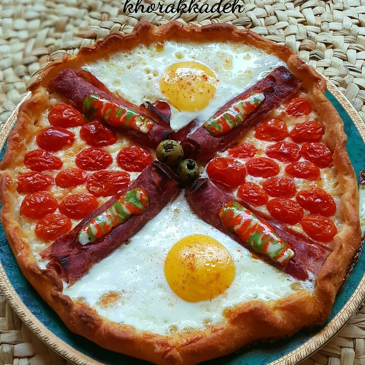 عکس پیتزای تخم مرغ
