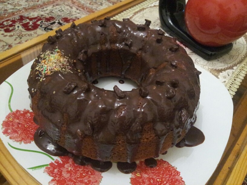 عکس کیک حلقه ای شکلاتی