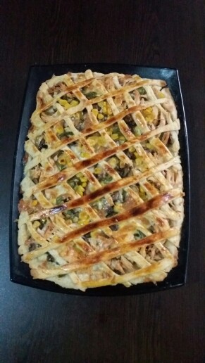 عکس تارت مرغ و قارچ