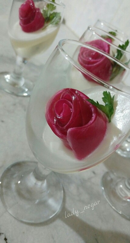 عکس ژله گل رز رولی