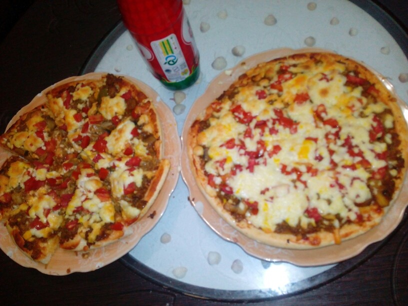 عکس پیتزا مرغ و گوشت
