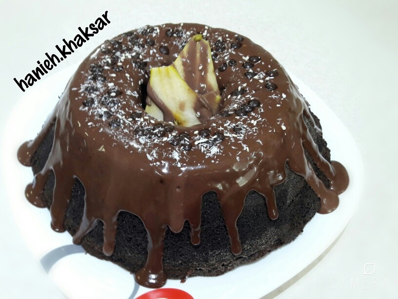 عکس کیک شکلاتی با رویه گاناش