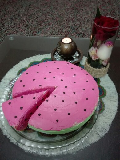 عکس کیک هندوانه ای 