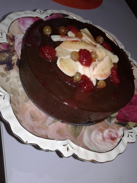 عکس کیک شکلاتی همراه با موس قهوه