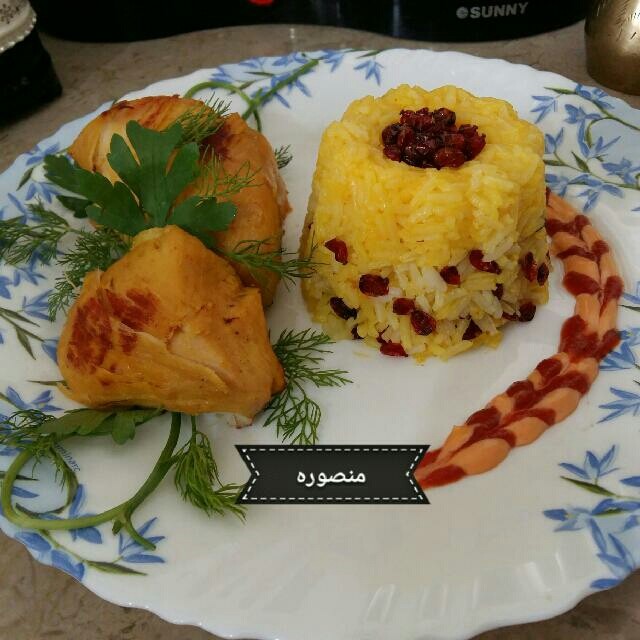 عکس زرشک پلو با مرغ ناهار گل پسرم ????