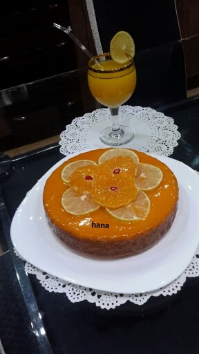 عکس کیکـ پرتقالی با سس پرتقال 
 
