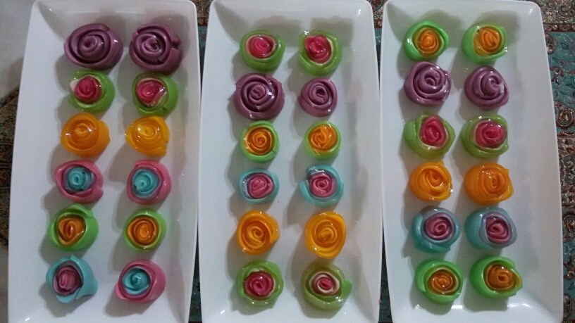 عکس ژله بستنی طرح گل رز