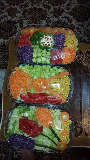 عکس تزیین سالاد کاهو