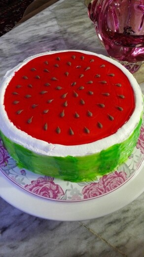 عکس کیک هندوانه 
