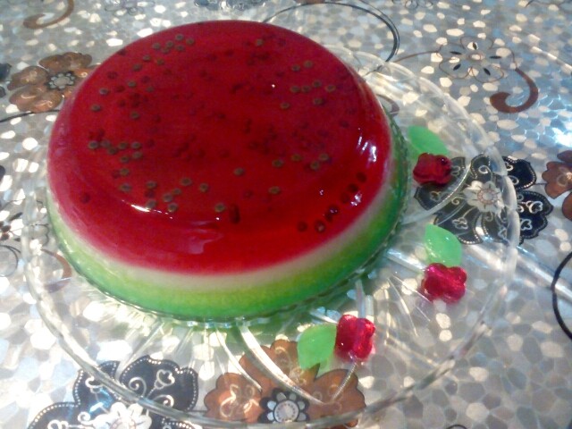 عکس ژله هندوانه ای