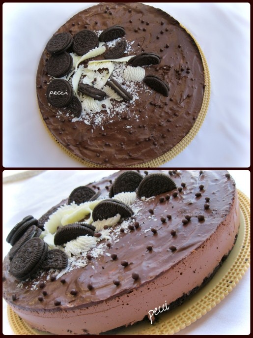 چیز کیک با شکلات تلخ