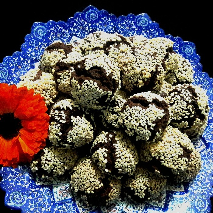 عکس شیرینی قرابیه ترک شکلاتی