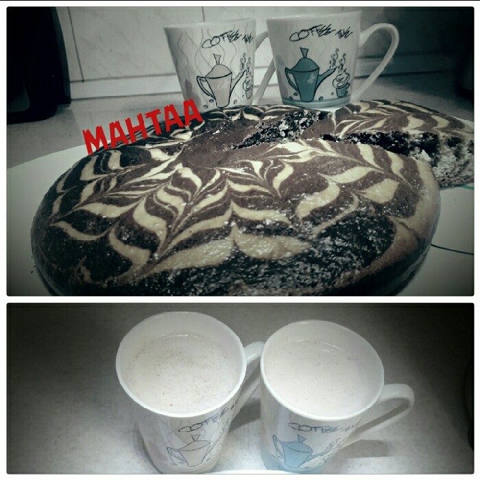 عکس زبرا کیک همراه شیر معطر
