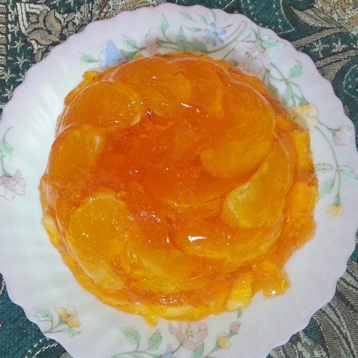 عکس ژله میوه پرتقالی