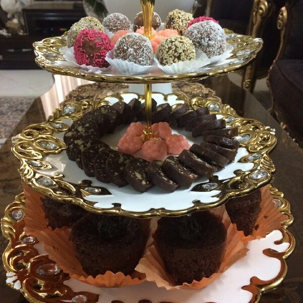 عکس کاپ کیک ، شیرینی شکلات آلمانی ،توپک خرمایی و پف پفی