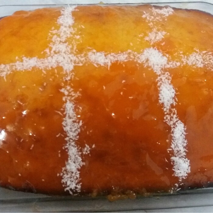 عکس کیک پرتقالی با روکش ژله