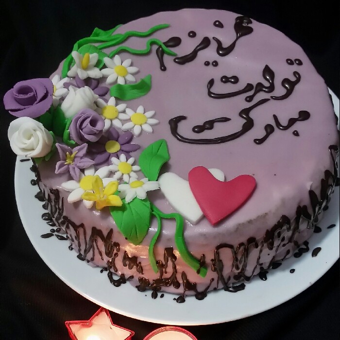 #کیک تولد
#کیک اسفنجی باروکش ژله پاستیلی