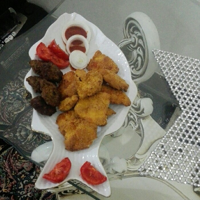 عکس شنسیل مرغ با کباب تابه