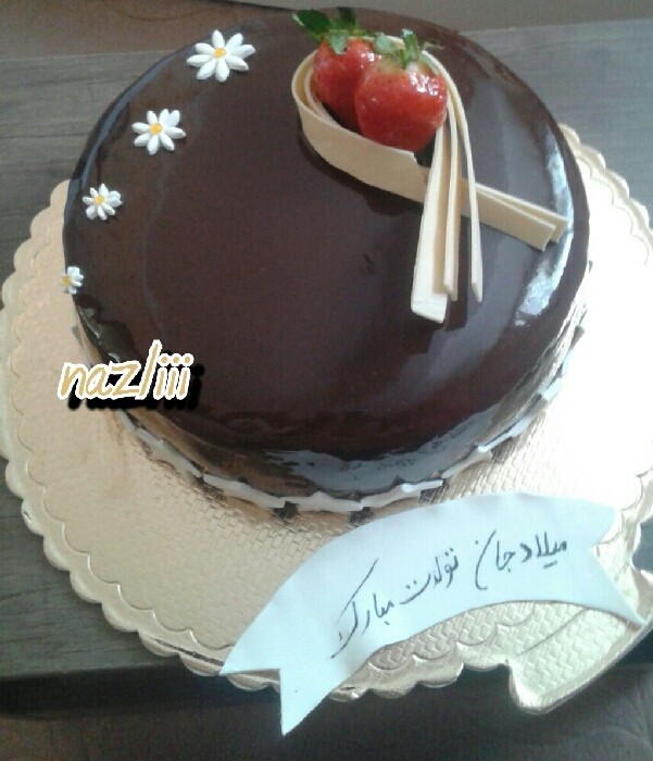 عکس کیک روکش آینه ای
