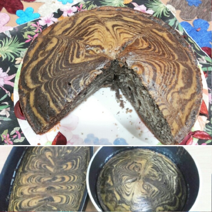 کیک زبرا (دو رنگ)
