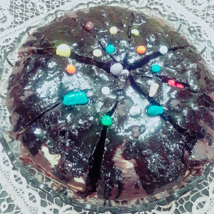 عکس زبرا کیک خیس شکلاتی