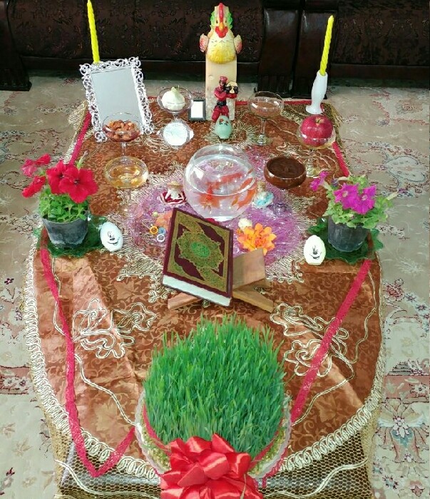عکس هفت سین 96 خانه مامانم البته مامان گلم زحمتشو کشیده سال خوبی داشته باشید .