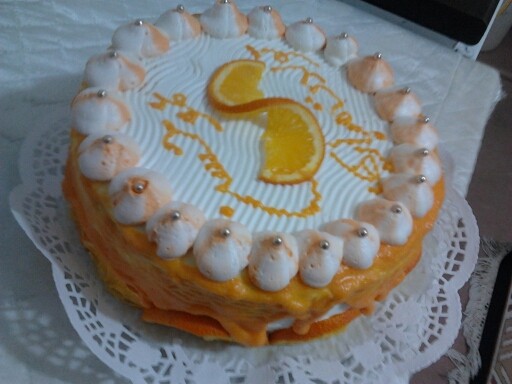 کیک اسفنجی با اساس پرتقال