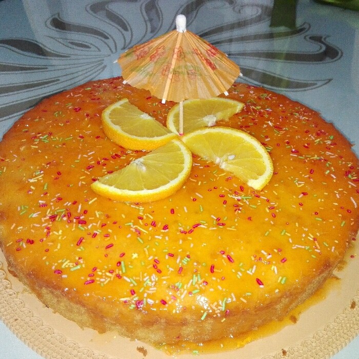 عکس کیک با رویه پرتقالی 