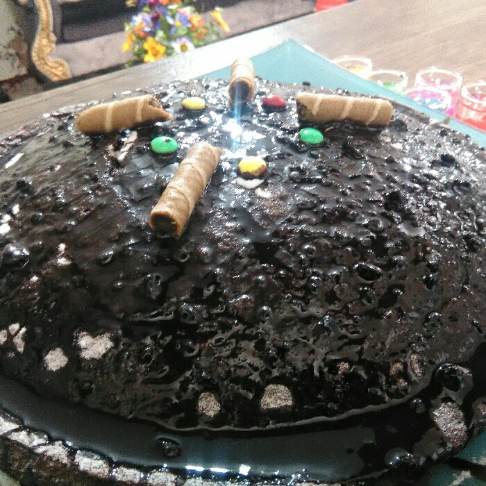 عکس کیک خیس شکلاتی