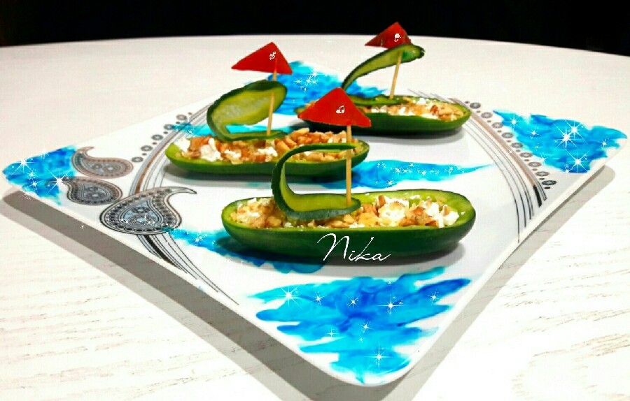 عکس کشتی شناور (پنیروگردوخیارگوجه)