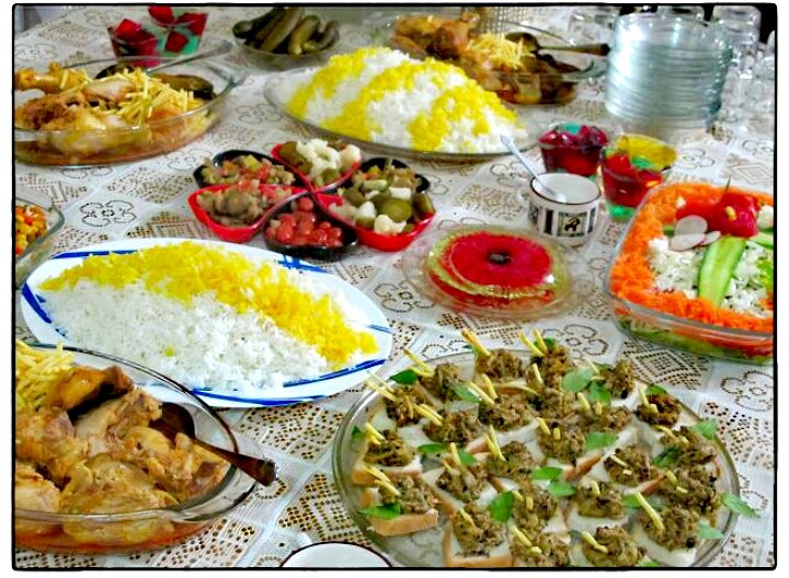 سفره ناهار مادر بزرگم در مشهد