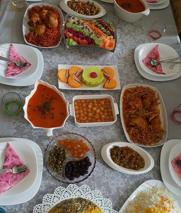 عکس آخرین میز ناهارم قبل از ماه مبارک رمضان همراه با عزیزانم