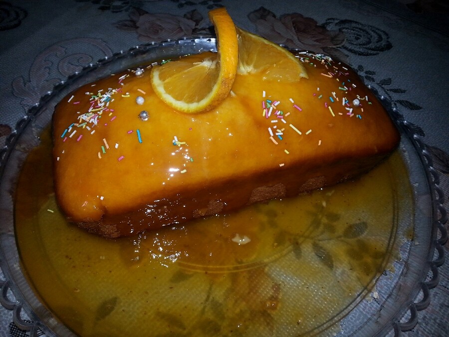 کیک پرتقال با سس پرتقالی