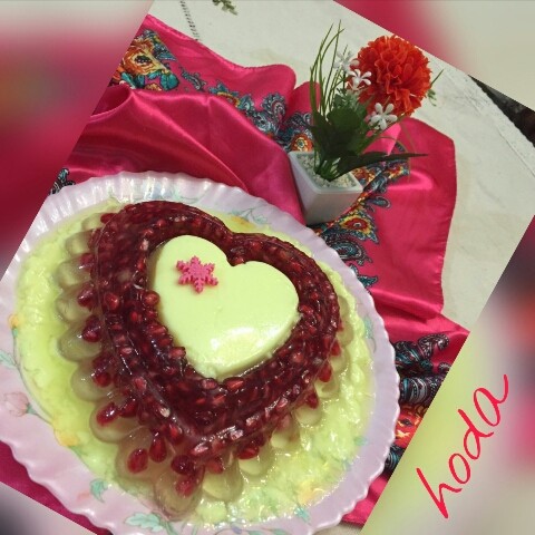 عکس ژله بستنی با انار