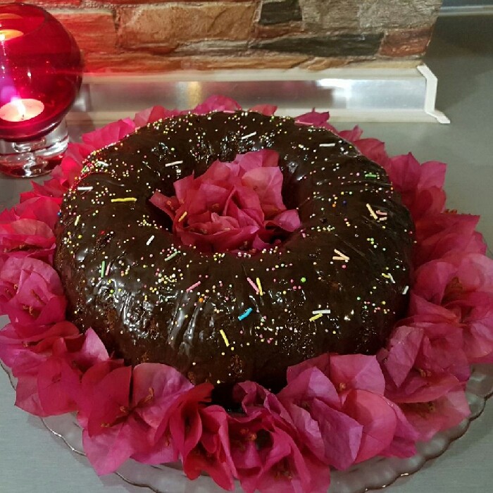 عکس #کیک با روکش شکلاتی