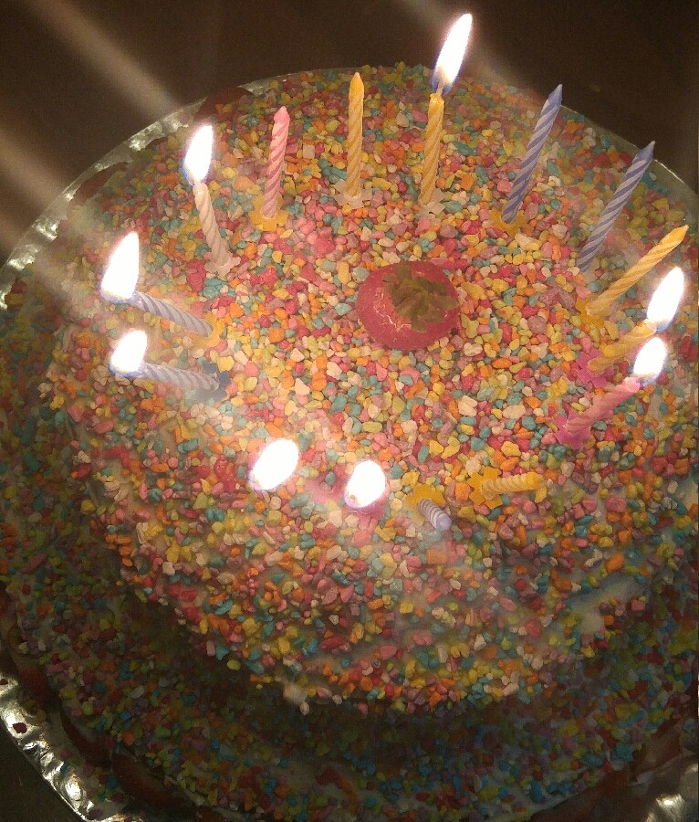 عکس کیک خامه ای تولد من