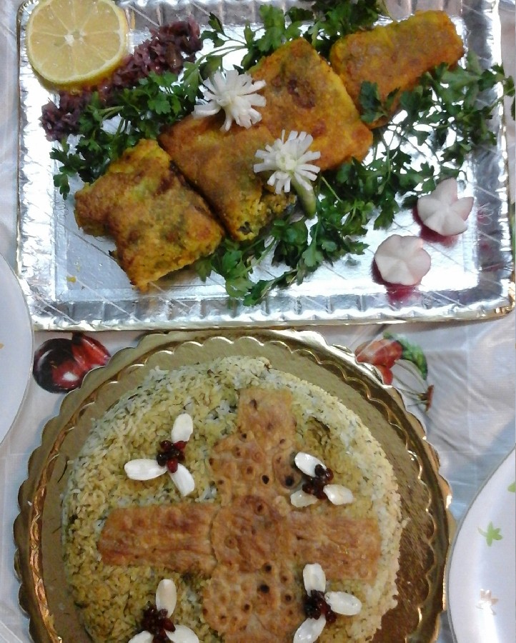 سبزی پلو و ماهی سوخاری...