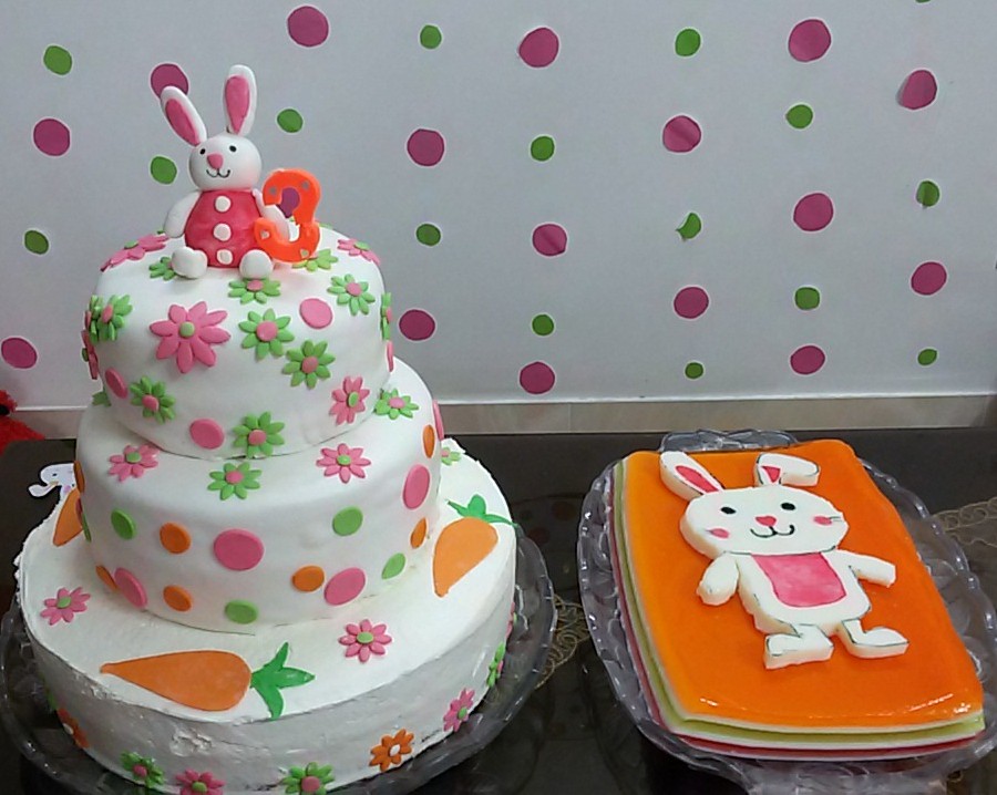 عکس کیک تولد و ژله برجسته