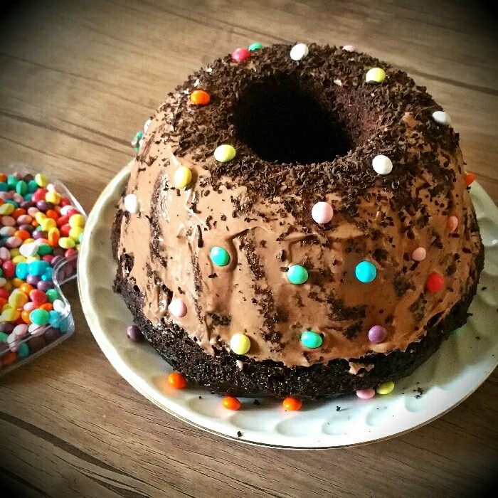 عکس کیک حلقه ای شکلاتی