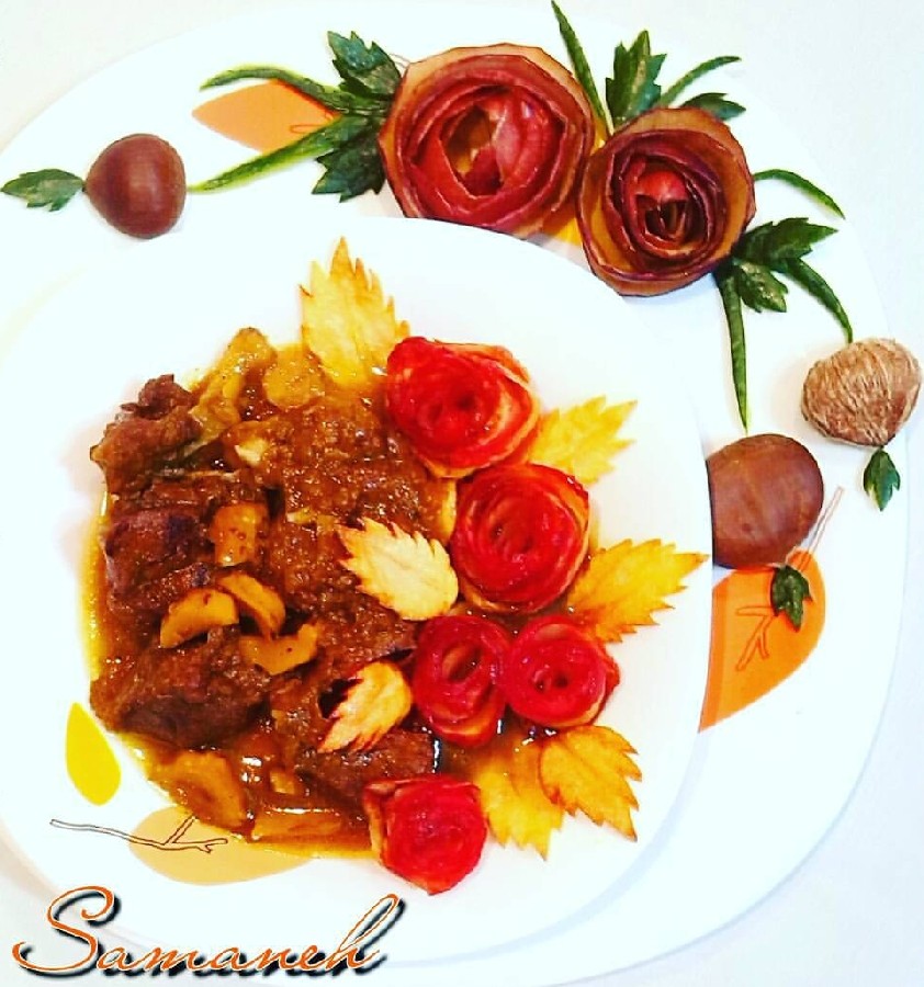 عکس خورشت شاه بلوط