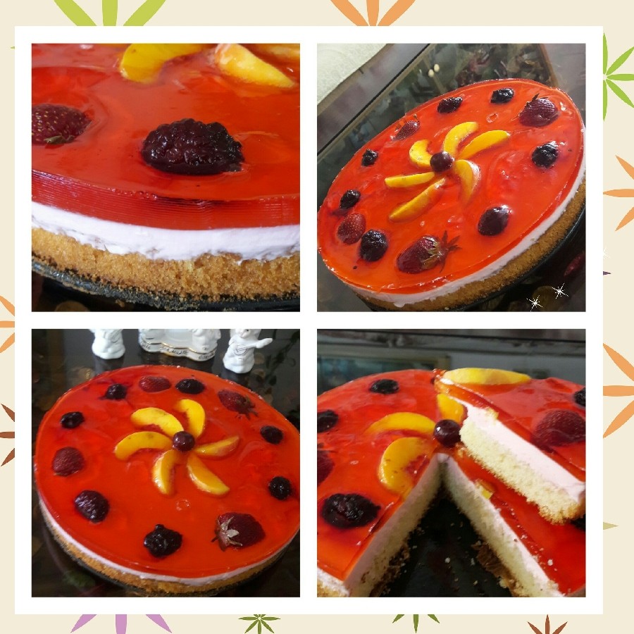 عکس چیز کیک میوه ای