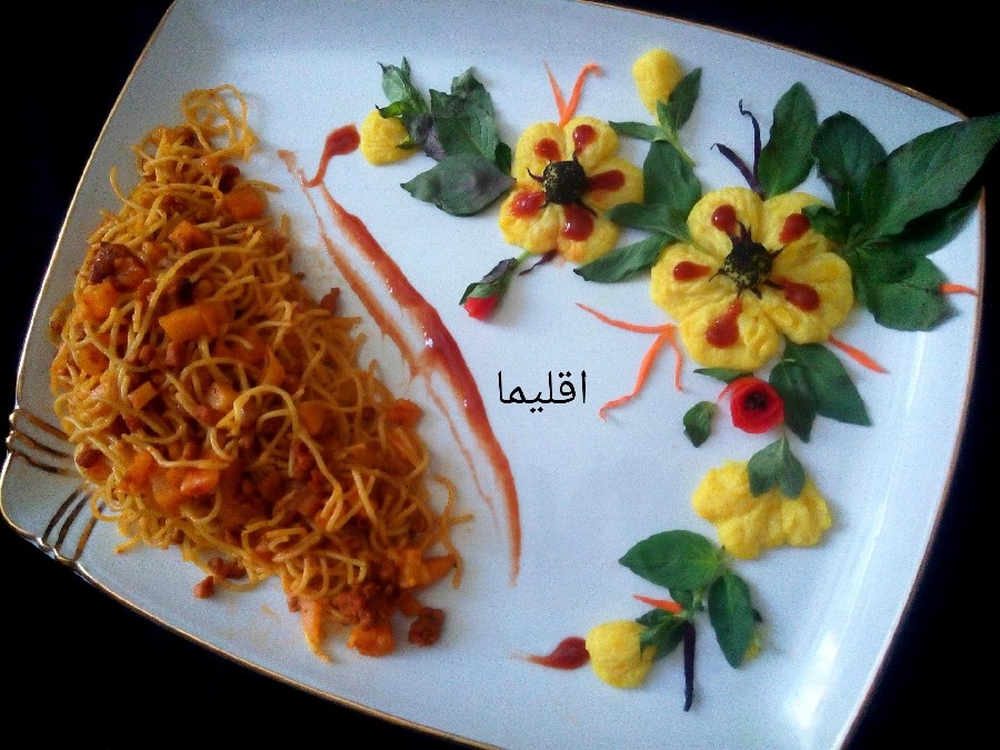 عکس اسپاگتی سبزیجات 